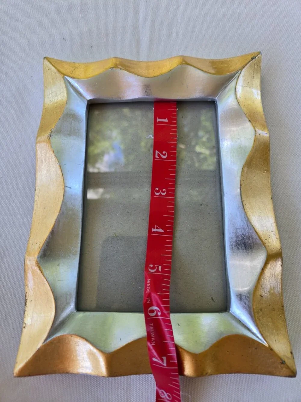 Vintage Terragrafics‎ 1994 Wavy Scalloped Gold Silver Frame